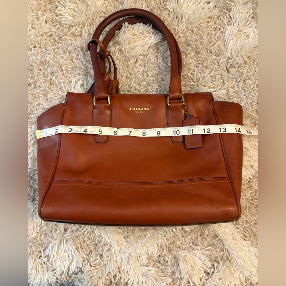 COACH Legacy Cognac Leather Handbag - Picture 15 of 17